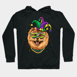 Chow Chow Dog Mardi Gras Hoodie